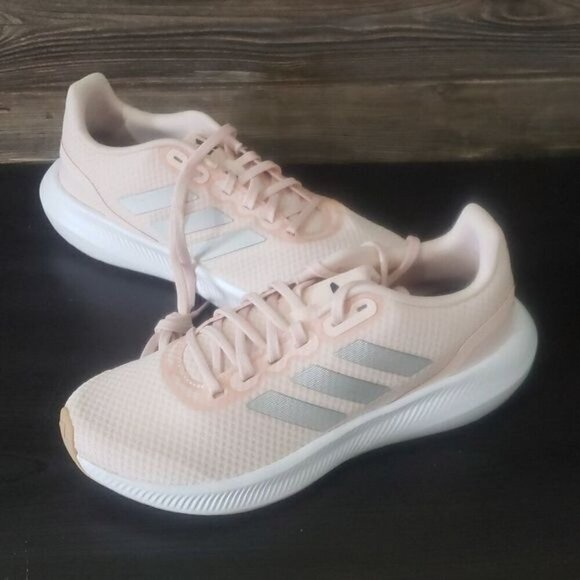 New Adidas Run Falcon Womens Sneakers Size 8 Running Lightweight Reflective Pink - Picture 3 of 10